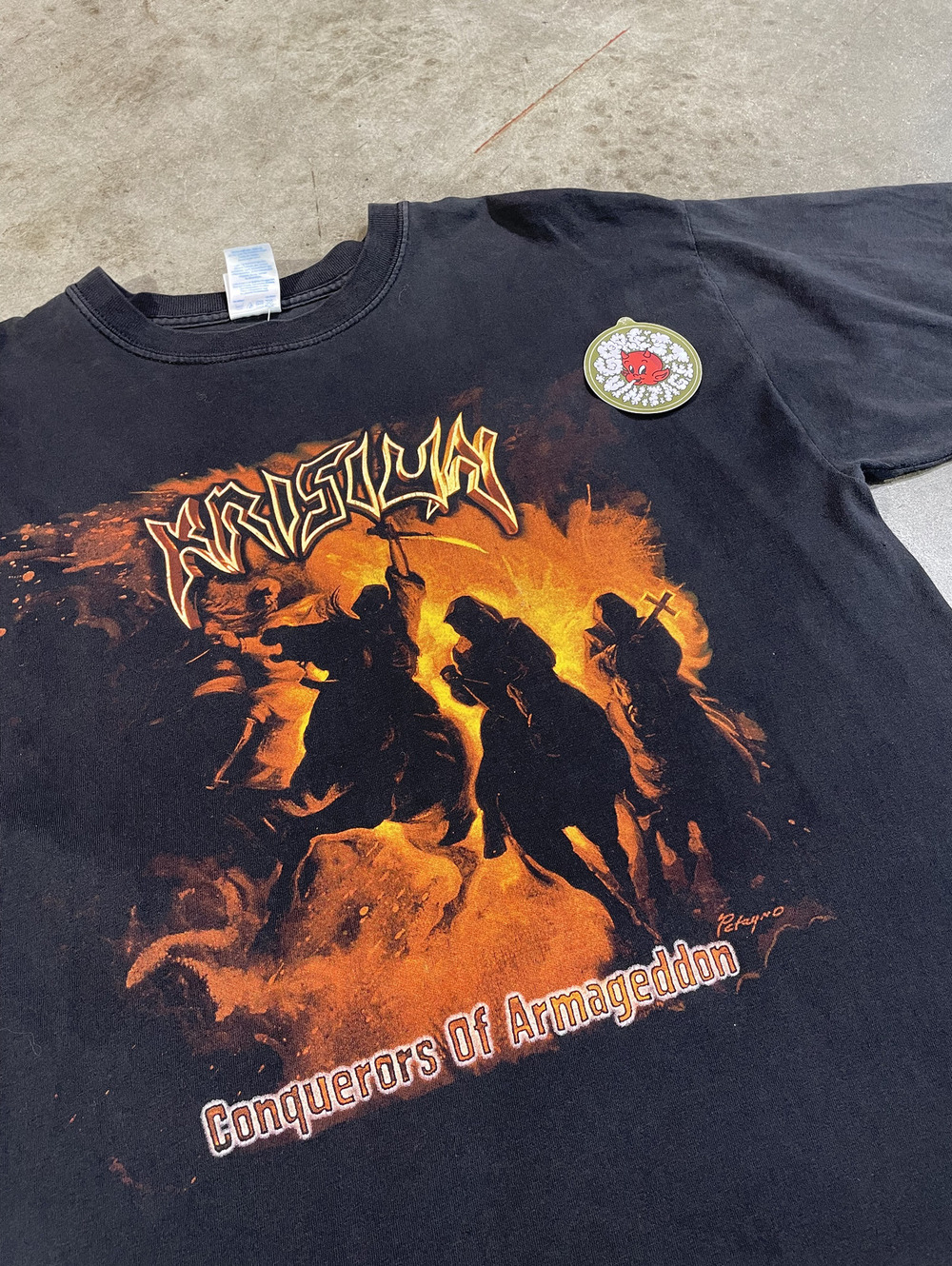 Y2K Rare Krisiun Brazilian Death Metal Band Tee XL 23x29